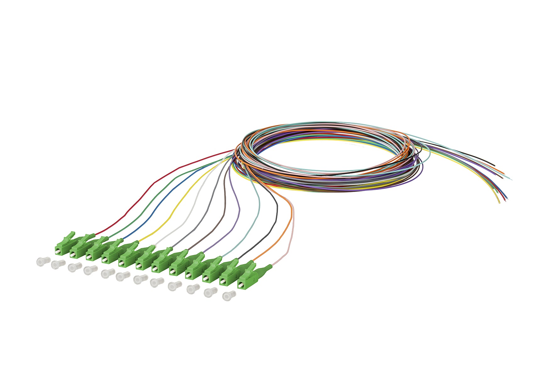 Metz Connect OpDAT Pigtail LC APC, OS2, 12 Farben VPE 12 Metz Connect OpDAT Pigtail LC APC, OS2, 12 Farben VPE 12